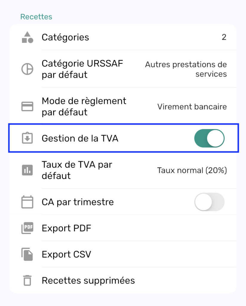 Gestion de la TVA