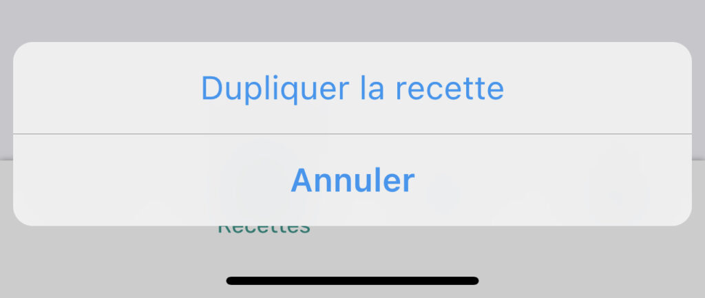 Comment dupliquer une recette