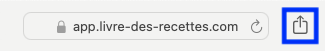 Livre des recettes dans le navigateur Safari
