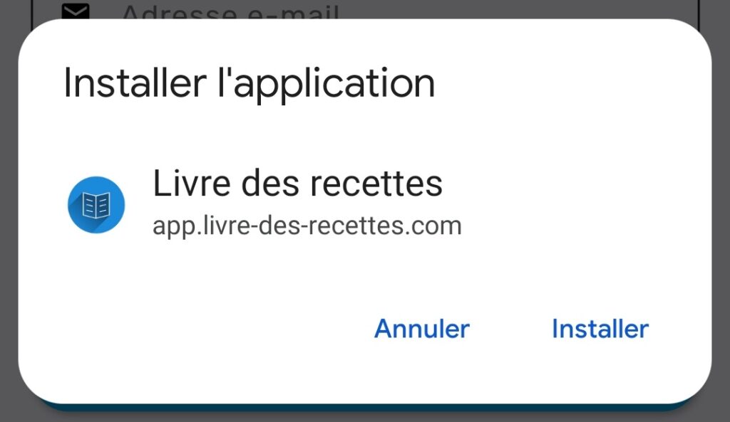 Installation de l'application sur Android