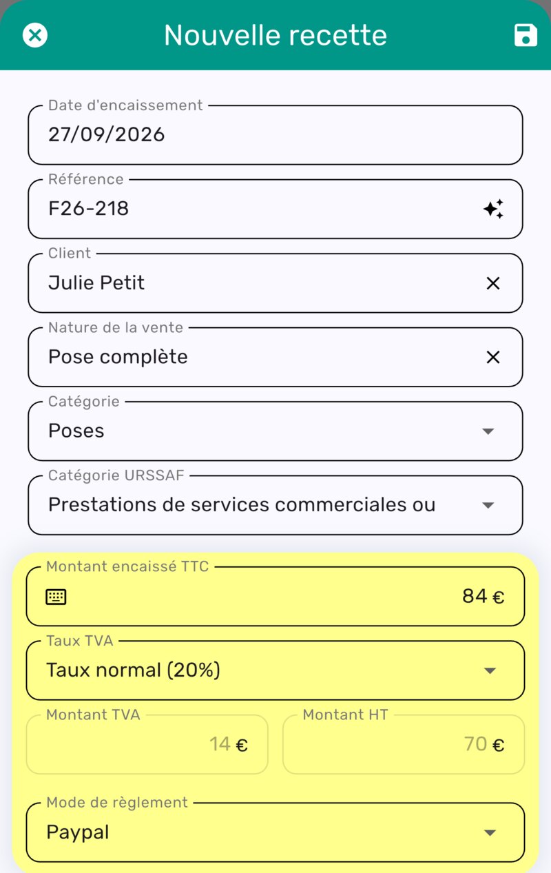 Formulaire Nouvelle recette prérempli avec les champs de la recette dupliquée